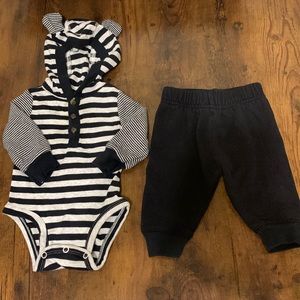 Carters striped long sleeve onesie
